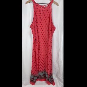 Charlotte Russe Patterned Sheer Maxi Slit Dress - 2X